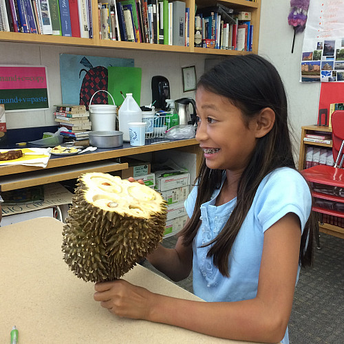 Time to try the durian!